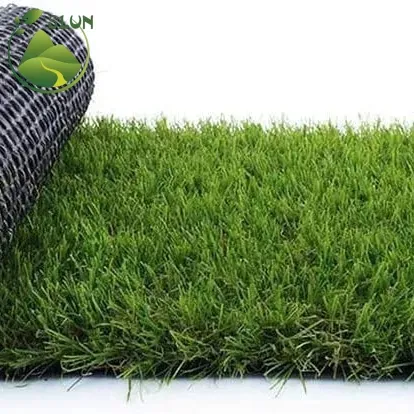 หญ้าสนามหญ้าเทียมสนามหญ้าสนามหญ้าเทียมสำหรับการจัดสวนแบบทั่วไปแผ่นหญ้าเทียม