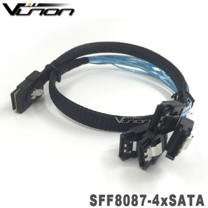 内部ミニSAS 36ピンSFF-8087 4 SATA <span class=keywords><strong>7</strong></span>ピン前方ブレークアウトケーブル (3.3フィート)