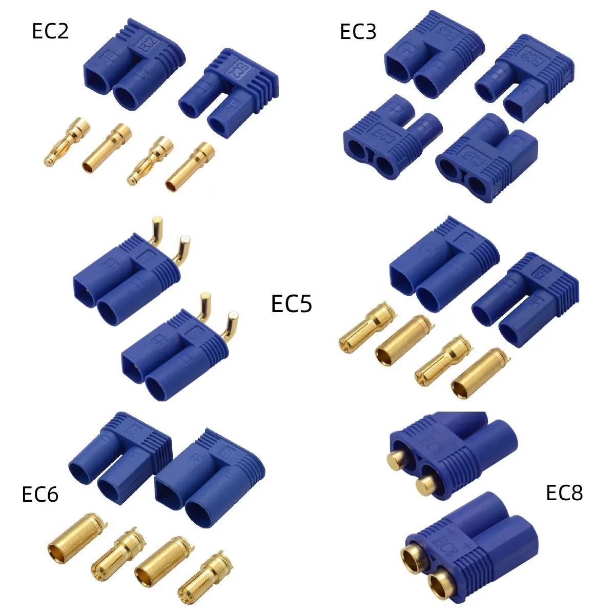 Connecteur électrique à courant élevé mâle et femelle Ec8 Ec6 Ec5 Ec3 connecteur pour connecteur de batterie Pcb