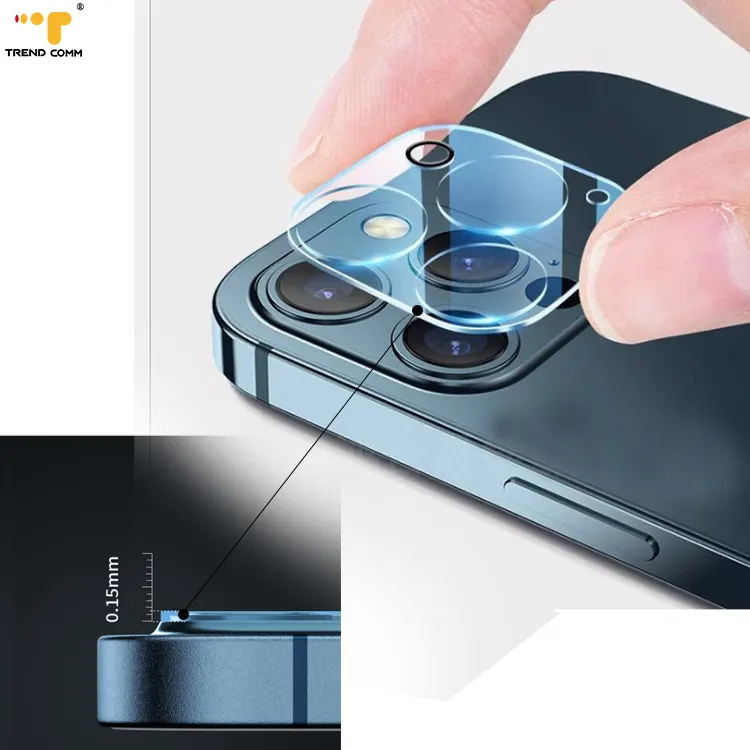 3D 9H sert cam Anti-Scratch Anti-vurmak iPhone 12 Pro Max süper net kamera Lens ekran koruyucu sparkle