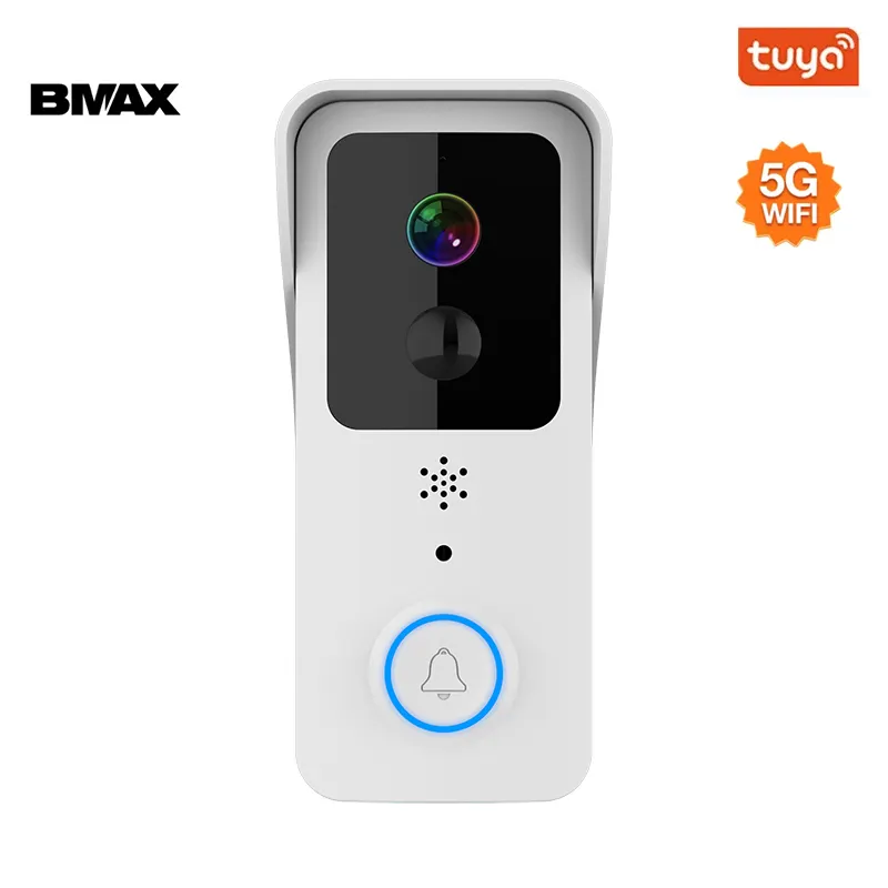 Tuya câmera inteligente para segurança residencial, interfone para segurança residencial com vídeo hd 1080p, campainha com anel sem fio, cartão sd, à prova d' água