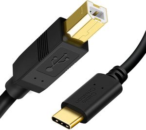 Cable Matters Cable de impresora USB C (Cable USB C a USB B) Compatible con impresora MIDI Controller MIDI Keyboard y más