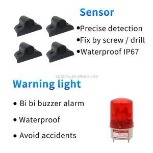 Detección de línea de Color inversa de 24V, sensores de estacionamiento de camiones ultrasónicos, alarma de zumbador, sistema de asistencia de parachoques de Metal delantero y trasero, resistente al agua - Product Image 2