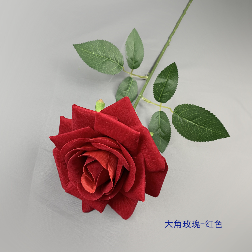 Rosa grande con cuernos - Rojo