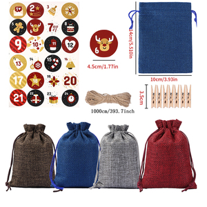 ถุงผ้ากระสอบซานตาคลอสสำหรับใส่ของขวัญคริสต์มาสแบบมีเชือกผูกแบบกำหนดเอง - Product Image 6
