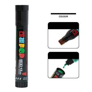 Pop xóa được bảng trắng đánh dấu cho graffiti bảng phấn và bảng đen bơm lại với công suất lớn set12 màu sắc bút đánh dấu - Product Image 5