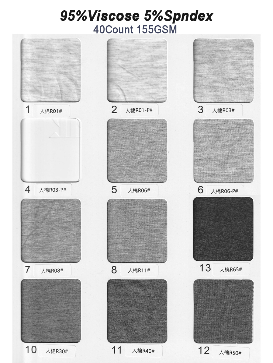 Marled Gray Viscose Chart