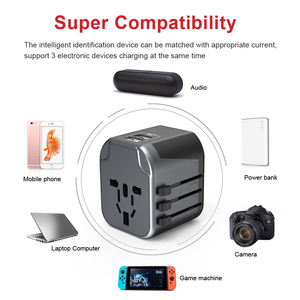 Più popolare 2 USB 5V 2.4A auto IC chip di uscita universale USB travel adattatore con EU/AUS/UK/US tutto in una presa - Product Image 5