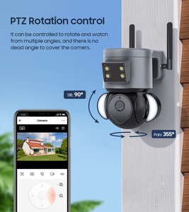 Tuya HD 4MP Smart WiFi PTZ Outdoor <strong>Camera</strong> with Rotating Dome Multi Lens Night Vision <strong>IR</strong> Floodlight Supports Memory Card Storage - Product Image 5