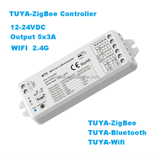 TUYA-ZigBee WIFI 2,4G пульт дистанционного управления голосовым управлением 5 все в одном светодиодной полосе CCT регулятор затемнения - Product Image 2