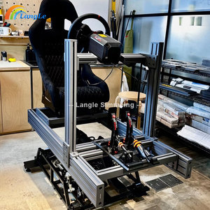 Fórmula de instalación simple, simulación de coche de carreras, soporte de asiento de cabina, teclado, freno de mano, simulador de juego de conducción