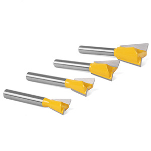 Küçük kırlangıç kesici 6mm ve 1/4 "yuvarlak Shank kırlangıç freze uçları ile planya kesici zıvana kesici - Product Image 6