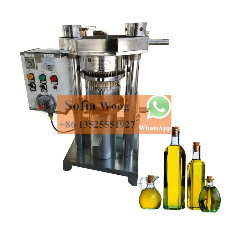 Macchina per la produzione di olio d'oliva industriale del basilico della macchina dell'estrattore della pressa dell'olio idraulico freddo dell'avocado da vendere