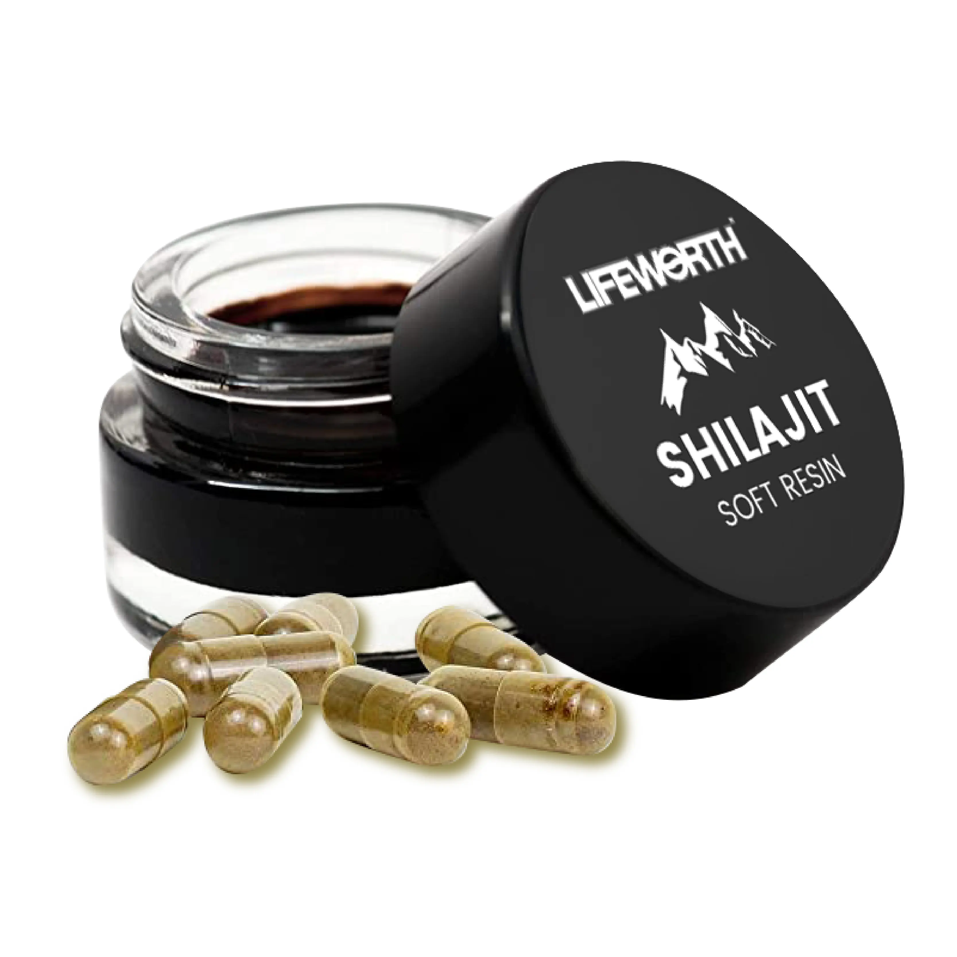 Lifeworth Lagerbestand 50 MOQ Fulvinsäure Shilajit Harz reines Himalaya-Shilajit Shilajeet Salajit mumiyo Asphaltum punjabinum Lauha