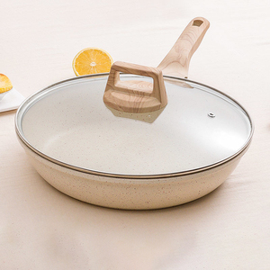 Yapışmaz seramik tava kapaklı PFAS/PTFE/PFOA ücretsiz sağlıklı toksik olmayan şefin Pan indüksiyon uyumlu Pan - Product Image 1