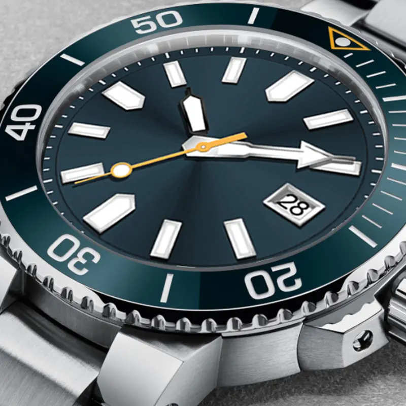 중국 시계 공급 업체 사용자 정의 로고 최고 브랜드 다이빙 손목 시계 남자 자동 다이빙 시계