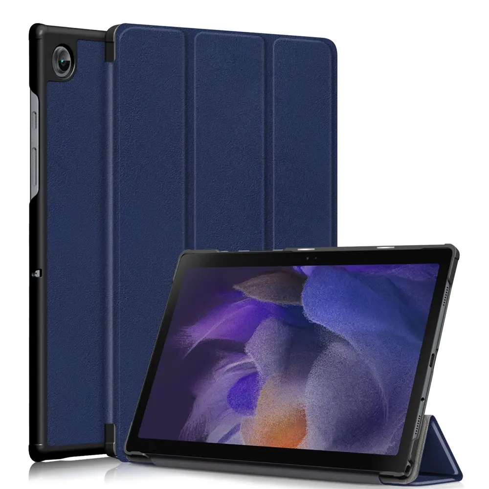 Sarung Tablet samsung A8 10.5 inci, pelindung tipis tahan guncangan, fungsi bangun otomatis Tablet pu keras untuk ipad 10.9 2022