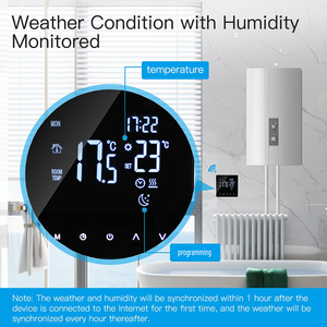 <strong>Temperature</strong> <strong>Control</strong> Touch Screen Digital Room Thermostat Ip20 Ntc <strong>Sensor</strong> 86*86*14mm Size Wifi Smart Thermostat - Product Image 6