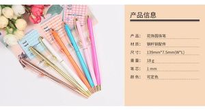 New <strong>Style</strong> Slim Metal Pen Twist Ballpoint with Raw Material Flower Design 1.0mm <strong>Writing</strong> Width - Product Image 6