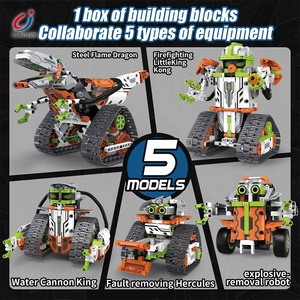 Chengji stelo programmabile robot educativo assemblare 5 in 1 ingegneria elettrica blocchi di costruzione robot giocattoli