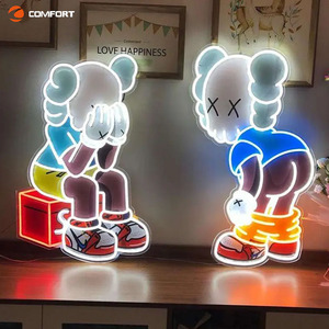 Подгонянный акриловый светодиодный светящийся знак насильственный медведь на открытом воздухе светодиодный знак дисплей - Product Image 4