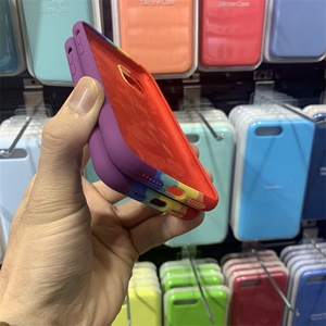 Gökkuşağı özel Logo mikrofiber iç Pc Tpu yumuşak kapak sıvı silikon telefon Iphone için kılıf 11 12 13 14 15 Pro Max artı - Product Image 5