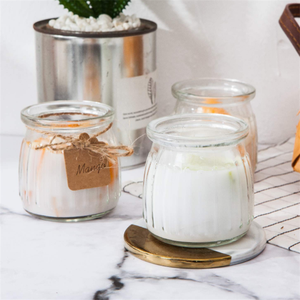 Puding reçel için plastik kapaklı 7oz 200ml şeffaf cam puding kavanozu cam şişe kavanoz yoğurt jöle şeker depolama seti