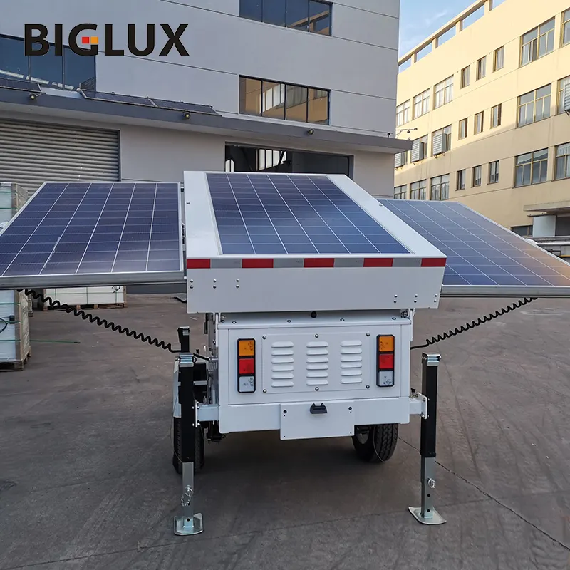 Draagbare Trailer Gemonteerd Off-Grid Power Station Mobiele Solar Generator