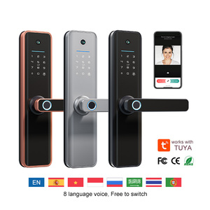 Anahtarsız giriş Tuya akıllı kapı kilidi parmak izi biyometrik elektrikli kilit akıllı kilidi ile kamera - Product Image 2