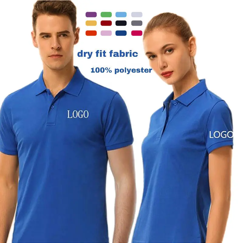 CT19 Wholesale plain blank Custom logo printing Quick dry Golf shirt Design Adults children men' polyester polo tee T shirts