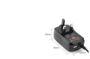 Adaptador de corriente multifunción ajustable de 30W con salida de CC 3-12V Cargadores universales Adaptadores de corriente Fuente de alimentación con 8 puntas - Product Image 2