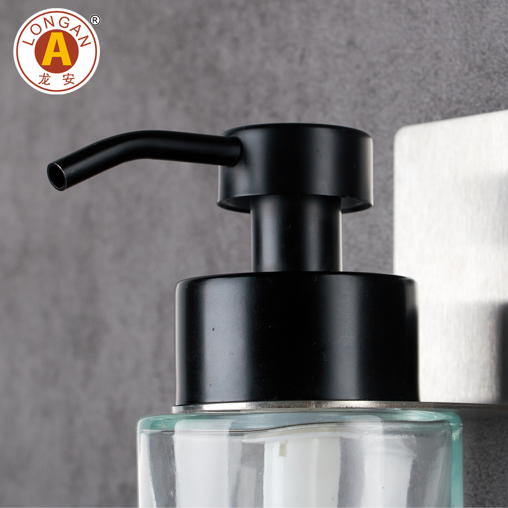 Bouteille transparente + pompe à mousse noire