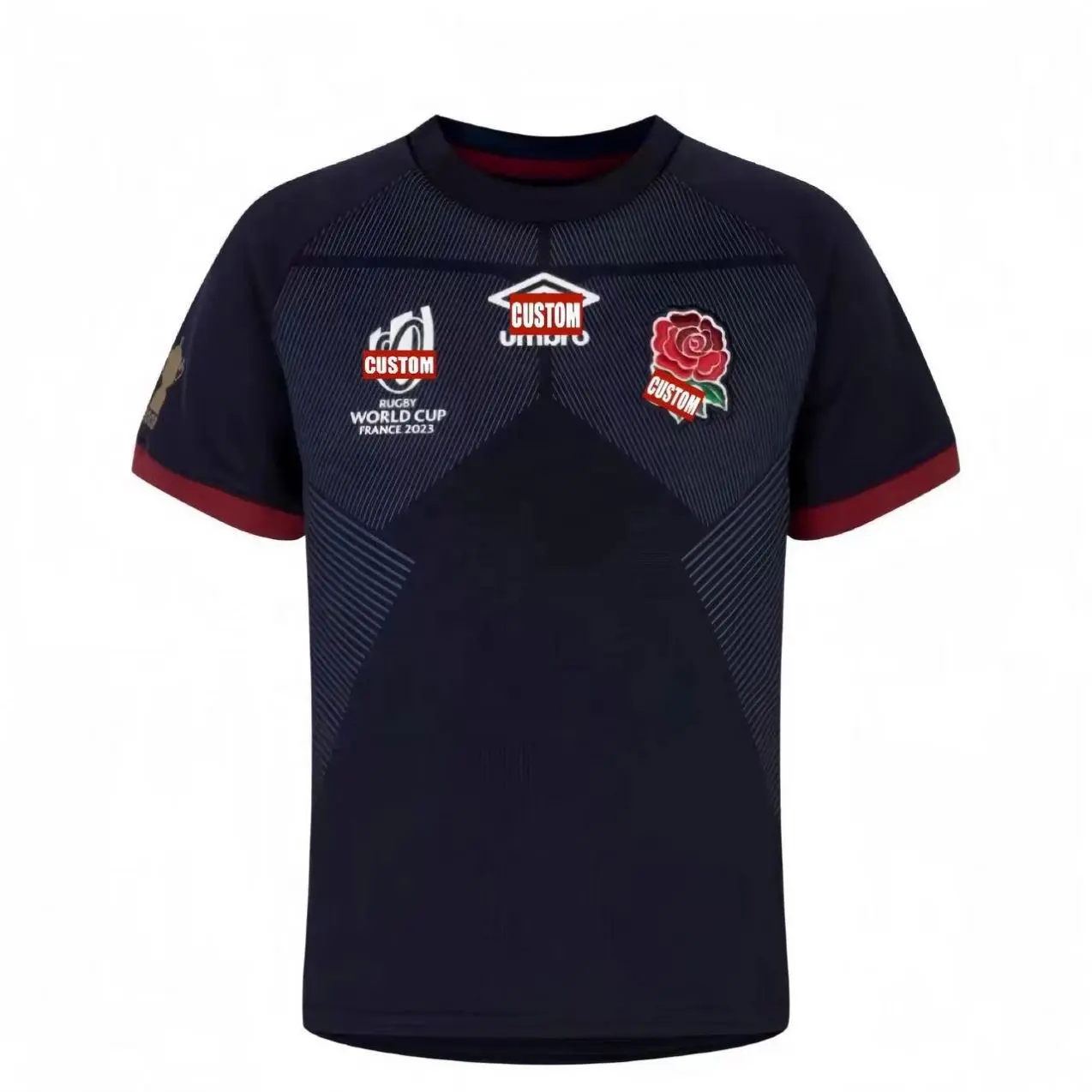 Camisa de camisa de rugby vintage para homens, uniforme de algodão de proteção para Copa do Mundo, camisa de rugby e futebol, camisa de malha