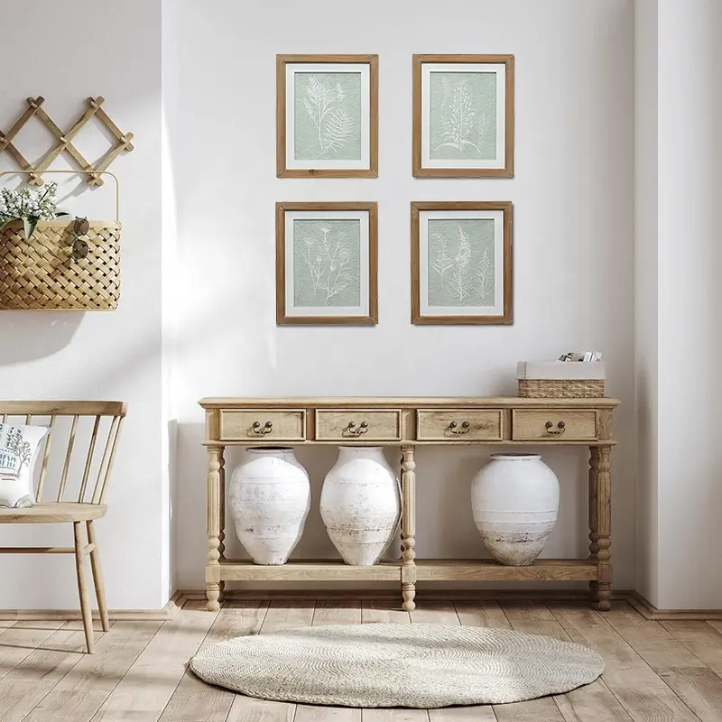 Cornice in legno personalizzata decorazione per la casa con foto stampa di fiori botanici stampe di arte della parete di carta per soggiorno camera da letto