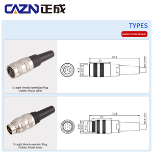 M16防水IP65传感器连接器公母插头2-24针范围，适用于3 4 5 6 7 8 12 14 16 19 24针产品 - Product Image 6