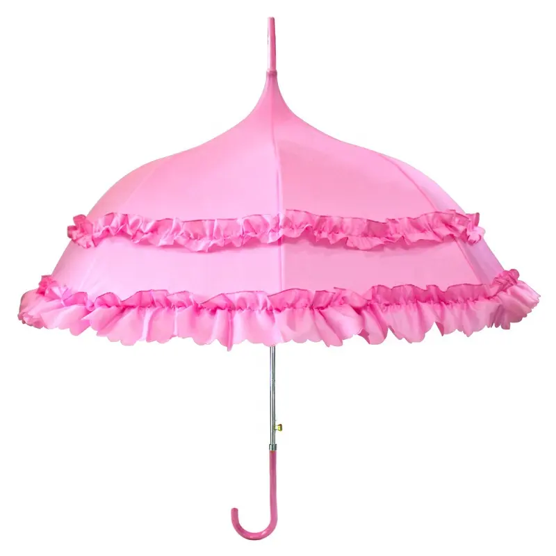 Guarda-chuva de casamento criativo, guarda-chuva de renda dupla grande princesa pagode