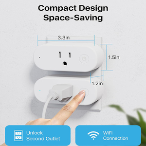 Смарт-розетка, мини-розетка, беспроводная 2,4 ГГц, Wi-Fi, дистанционное управление, интеллектуальная розетка, работа с Alexa Home