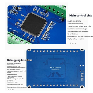 B34B-Sampling <strong>Module</strong> STM32F407ZET6 24-Channel 12Bit AD Sampling <strong>Module</strong> Data Acquisition Type-C Interface <strong>Module</strong> - Product Image 4