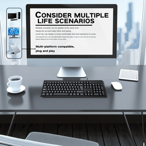 New Wholesale USB 3.0 <strong>Wired</strong> QWERTY <strong>Keyboard</strong> Cheap Computer Office Desktop <strong>Keyboard</strong> With <strong>Numeric</strong> <strong>Keypad</strong> and Membrane Operation - Product Image 2