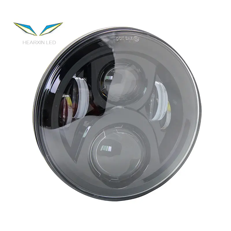 Farol automotivo, acessórios para carro, 60w, h4, 7 polegadas, led, para lada, niva, 4x4, uaz hunter, lâmpada redonda, para jeep jk, hummer, h1, h2