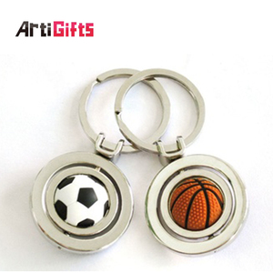 Tùy Chỉnh Key Chain Chủ <span class=keywords><strong>3D</strong></span> Hai Mặt Xoay Bóng Rổ Tennis Bóng Chuyền Bóng Đá Key Chain Keychain Vòng Chìa Khóa - Product Image 2