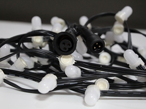 Uzun P24 yeni piksel LED yuvarlak düğümleri Coro siyah 18awg 12V akıllı RGB LED dize adresli Xconnect su geçirmez Pigtail - Product Image 3