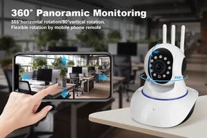 WiFi IP Dome Kamera Nachtsicht 4G Solar betriebenes Sicherheits system Antenne TF-Karte Daten speicher option CMOS-Sensor Eingebautes Mikrofon - Product Image 3