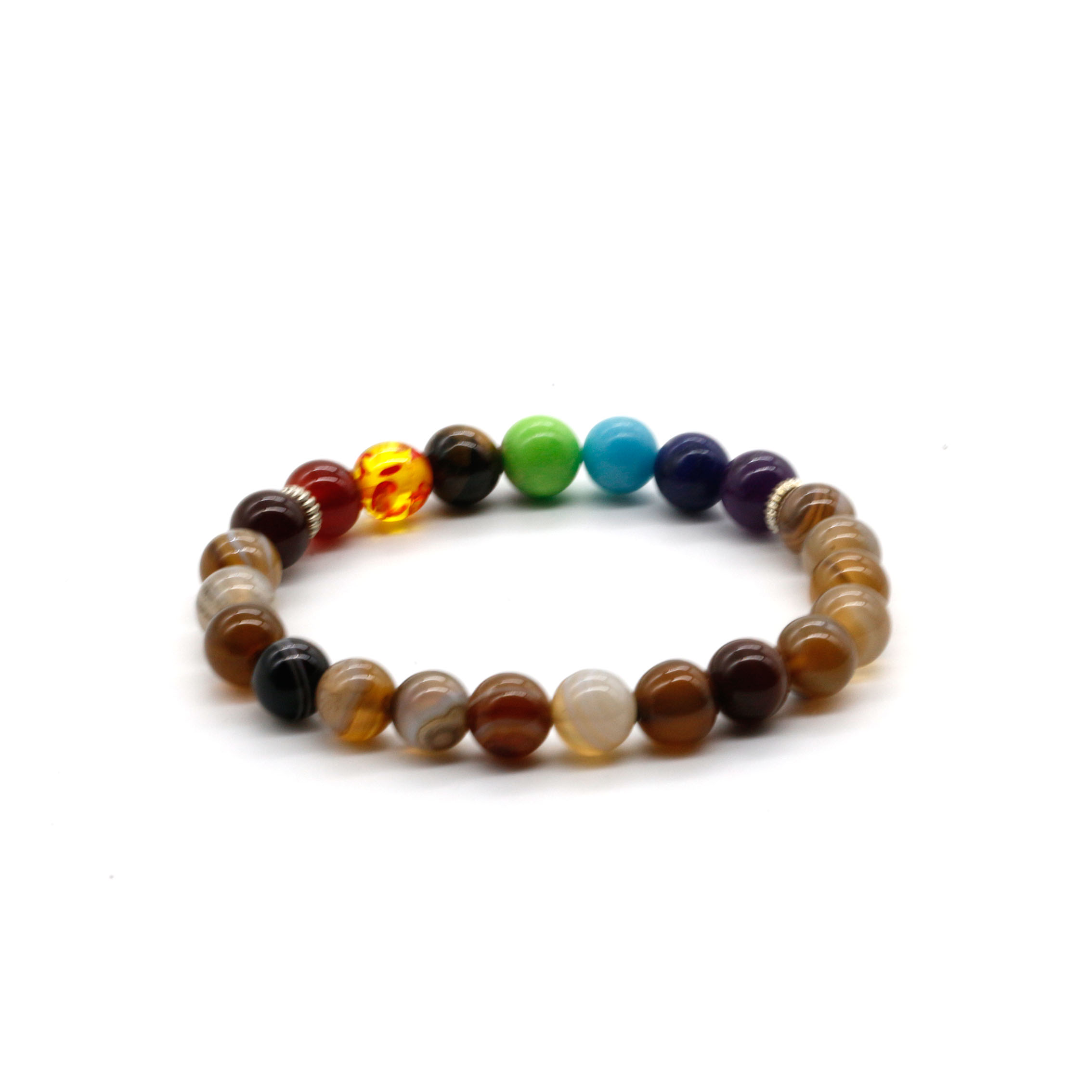 Agate brune + 7 couleurs