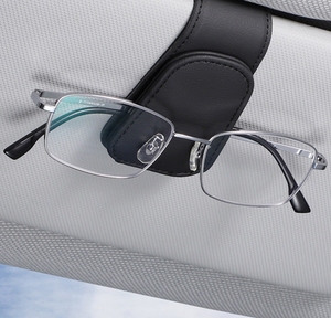 Sáng tạo xe kính clip, sunvisor Kính mát chủ da đậu xe chủ thẻ Kính mát trường hợp lưu trữ từ xe tổ chức - Product Image 5
