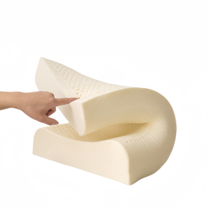 天然ラテックス枕カバー付き高粒子マッサージラテックス枕コア - Product Image 2