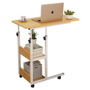 Trabajo en casa, cama de madera de escritorio del ordenador portátil fijo extraíble altura ajustar la computadora de escritorio de café desayuno mesa de servicio - Product Image 1