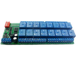 12V 16 canali RS485 relè Modbus RTU protocollo, porta seriale telecomando interruttore PLC scheda di controllo