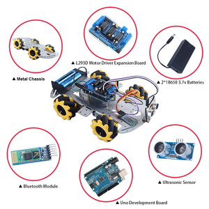 Tscinbuny Mecanum Wheel monostrato in lega di alluminio per auto Kit telecomando modulo elettronico per Arduino Project