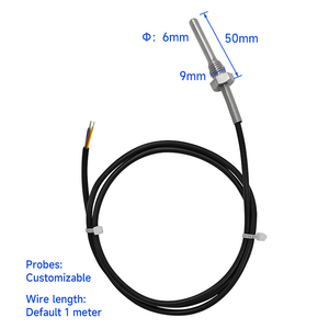 Termistor DS18B20 NTC Sensor de temperatura ambiente de 1m con mediciones precisas - Product Image 5